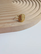 Bague ronde martelé