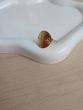 Bague ronde martelé