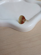 Bague ronde martelé